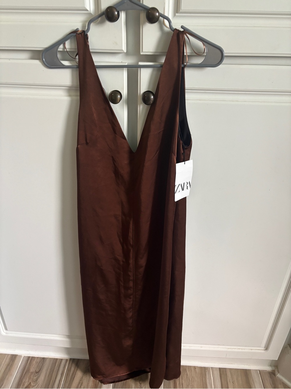 Zara Special Edition Satin Effect Dress NWT - Picture 5 of 8